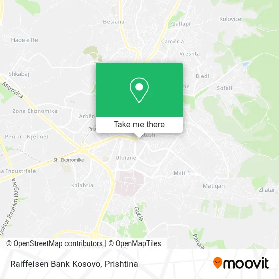 Raiffeisen Bank Kosovo map