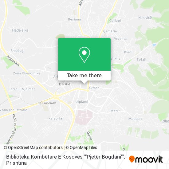 Biblioteka Kombëtare E Kosovës ""Pjetër Bogdani"" map