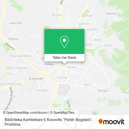 Biblioteka Kombëtare E Kosovës "Pjetër Bogdani" map