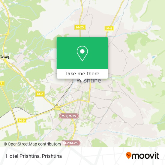 Hotel Prishtina map