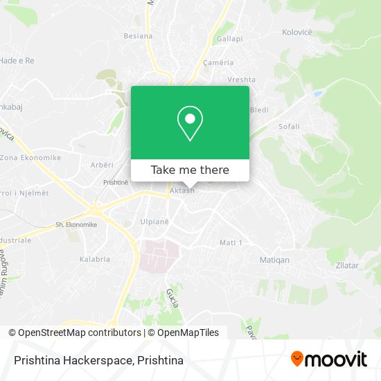 Prishtina Hackerspace map