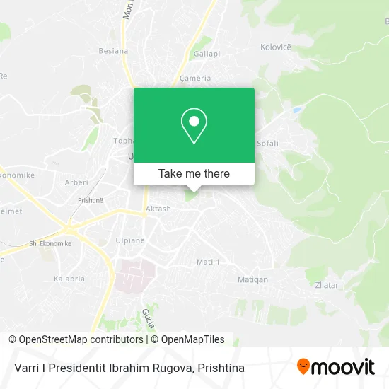 Varri I Presidentit Ibrahim Rugova map