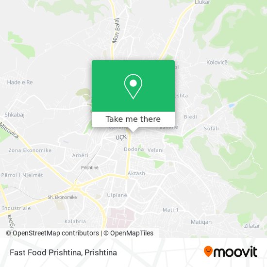 Fast Food Prishtina map