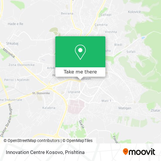 Innovation Centre Kosovo map