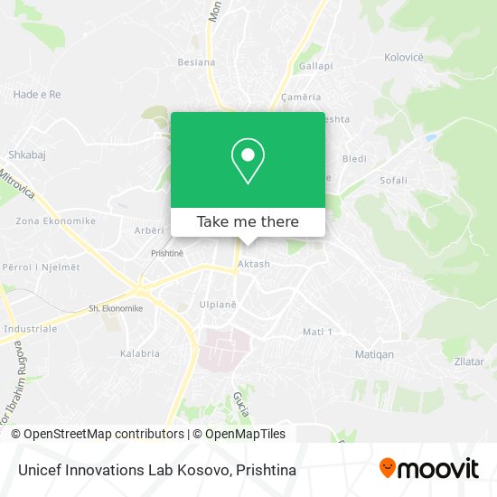 Unicef Innovations Lab Kosovo map