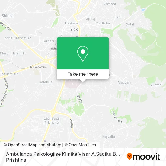 Ambulanca Psikologjisë Klinike Visar A.Sadiku B.I map