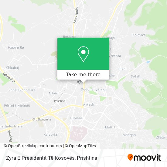 Zyra E Presidentit Të Kosovës map