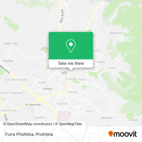 Furra Prishtina map