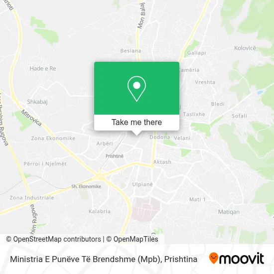 Ministria E Punëve Të Brendshme (Mpb) map