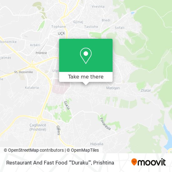 Restaurant And Fast Food ""Duraku"" map