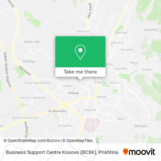 Business Support Centre Kosovo (BCSK) map