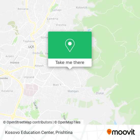 Kosovo Education Center map