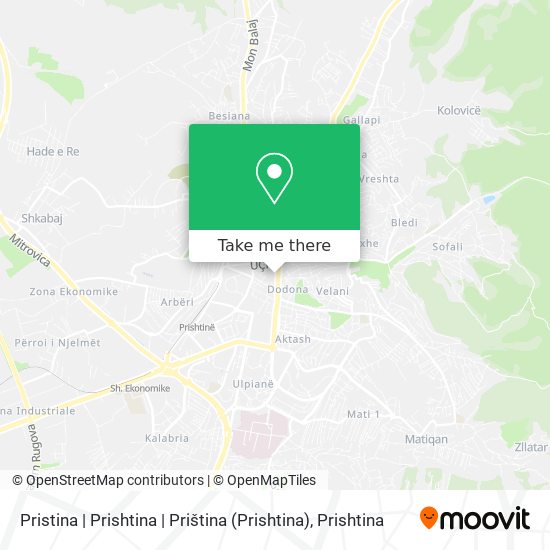 Pristina | Prishtina | Priština mapa