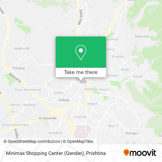 Minimax Shopping Center (Qender) mapa