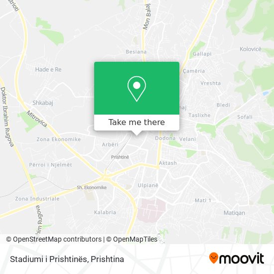 Stadiumi i Prishtinës map