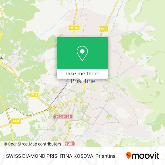 SWISS DIAMOND PRISHTINA KOSOVA map