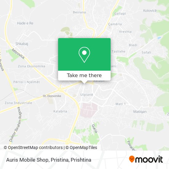 Auris Mobile Shop, Pristina mapa