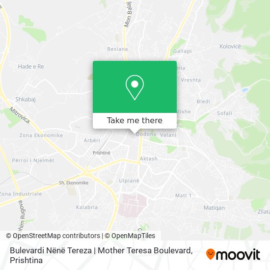 Bulevardi Nënë Tereza | Mother Teresa Boulevard mapa