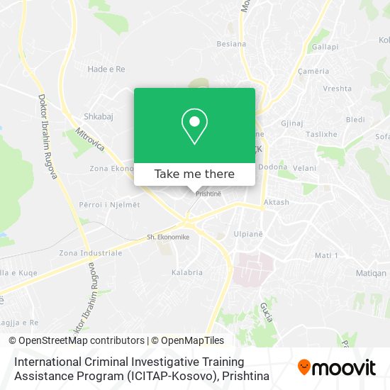 International Criminal Investigative Training Assistance Program (ICITAP-Kosovo) mapa