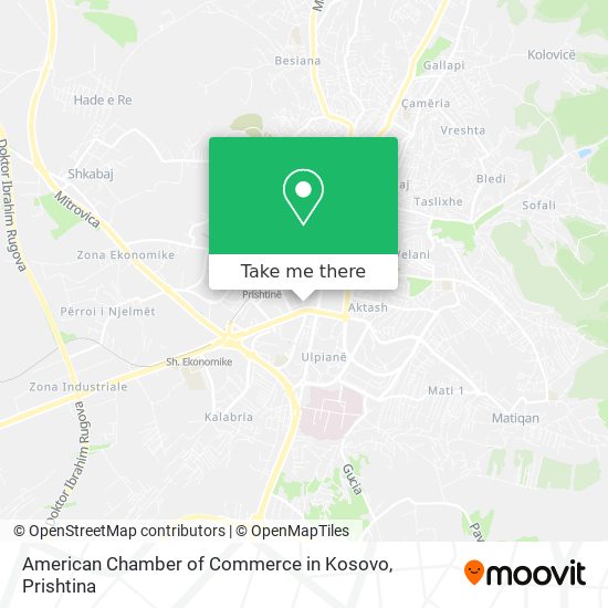 American Chamber of Commerce in Kosovo map