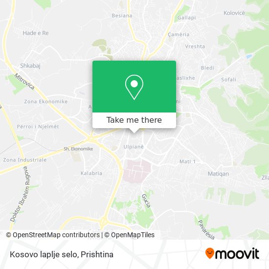 Kosovo laplje selo map