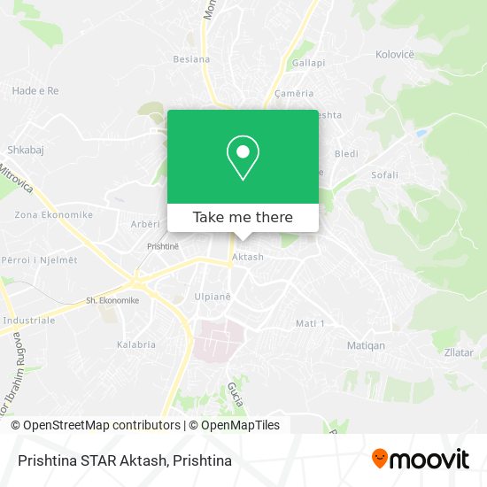 Prishtina STAR Aktash mapa