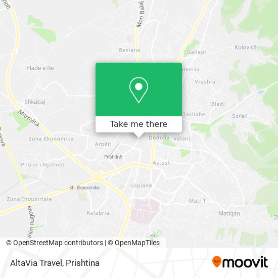 AltaVia Travel map