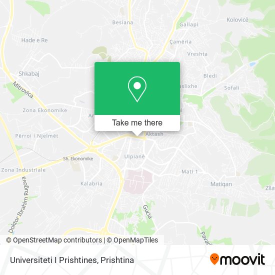 Universiteti I Prishtines map