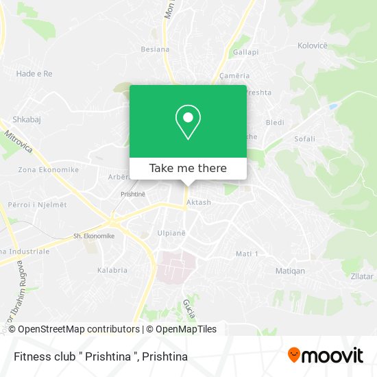 Fitness club " Prishtina " mapa