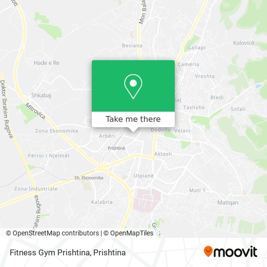 Fitness Gym Prishtina mapa