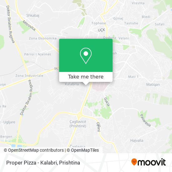 Proper Pizza - Kalabri mapa