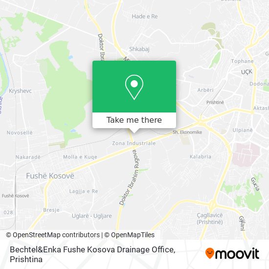 Bechtel&Enka Fushe Kosova Drainage Office mapa
