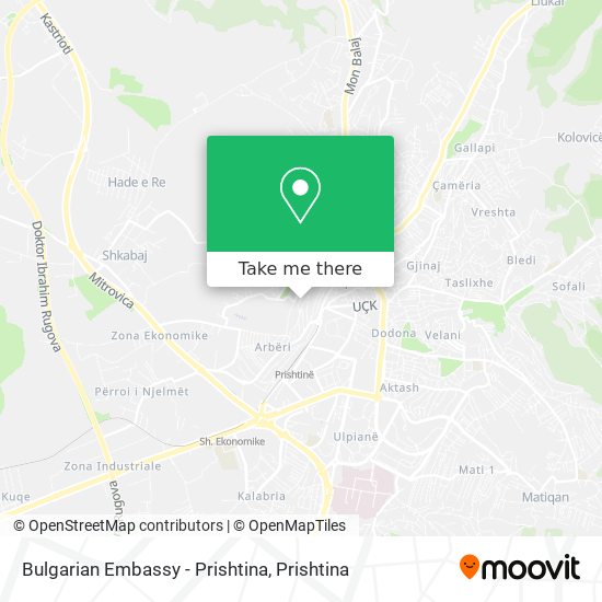Bulgarian Embassy - Prishtina map