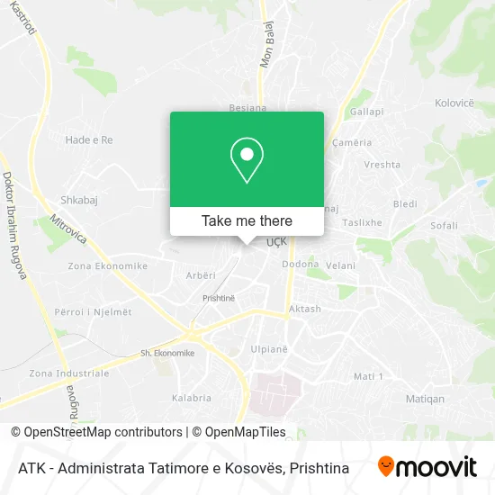 ATK - Administrata Tatimore e Kosovës map