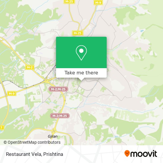Restaurant Vela mapa