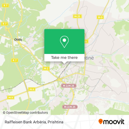 Raiffeisen Bank Arbëria map
