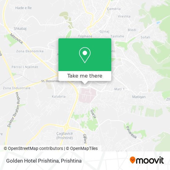 Golden Hotel Prishtina map
