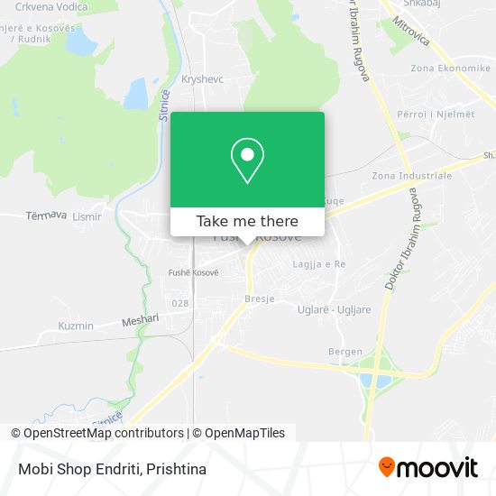 Mobi Shop Endriti map