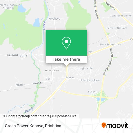 Green Power Kosova map