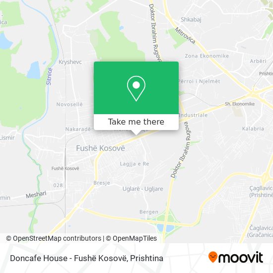 Doncafe House - Fushë Kosovë mapa