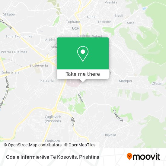 Oda e Infermierëve Të Kosovës map