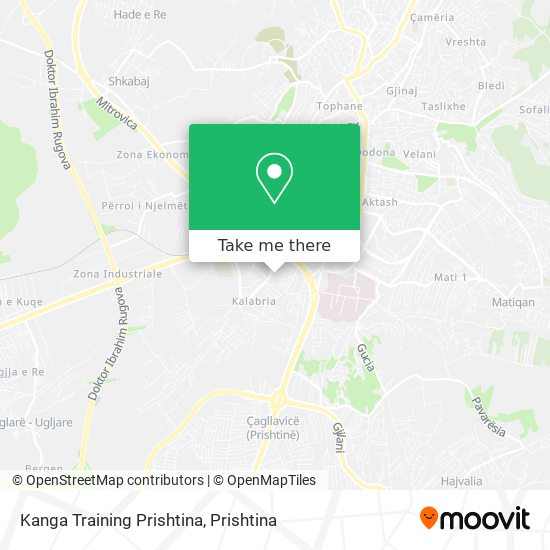 Kanga Training Prishtina mapa