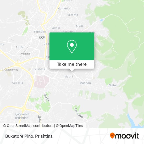Bukatore Pino map