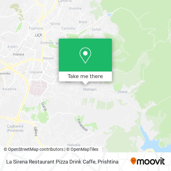 La Sirena Restaurant Pizza Drink Caffe map