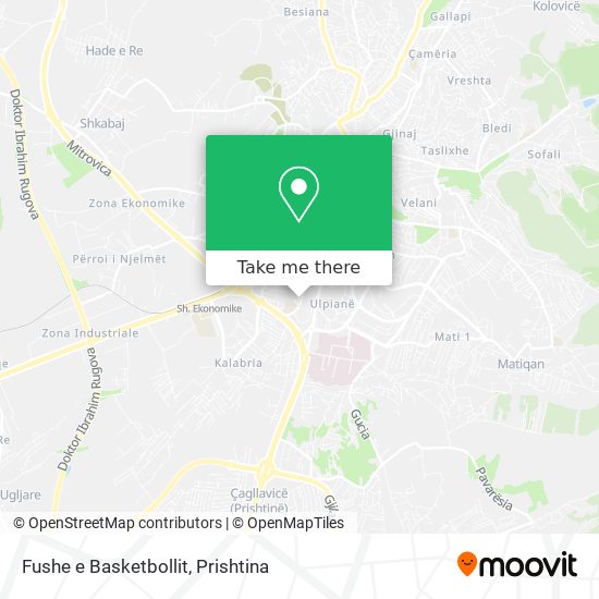 Fushe e Basketbollit map