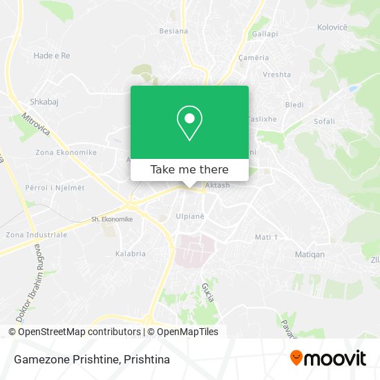 Gamezone Prishtine map