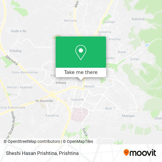 Sheshi Hasan Prishtina map