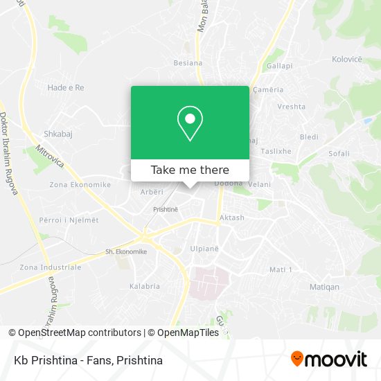 Kb Prishtina - Fans map