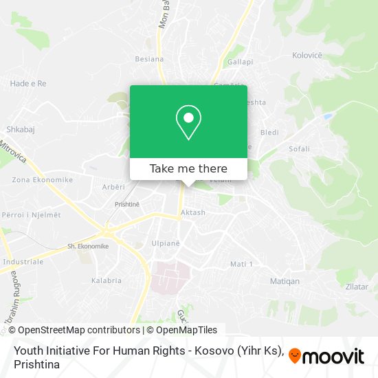 Youth Initiative For Human Rights - Kosovo (Yihr Ks) mapa