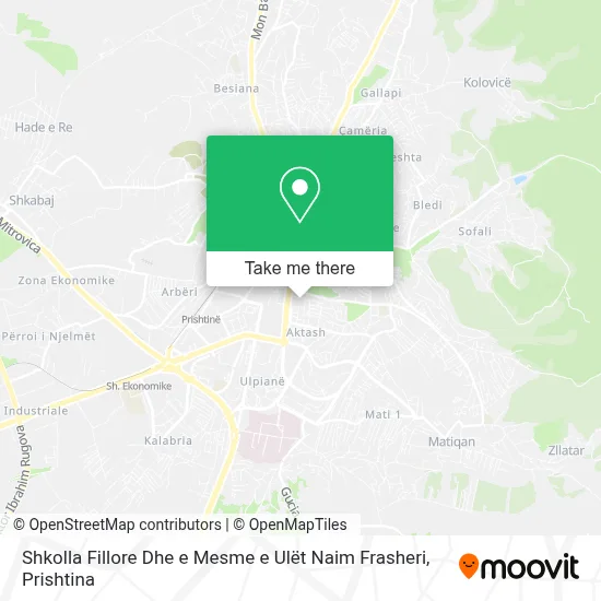 Shkolla Fillore Dhe e Mesme e Ulët Naim Frasheri map